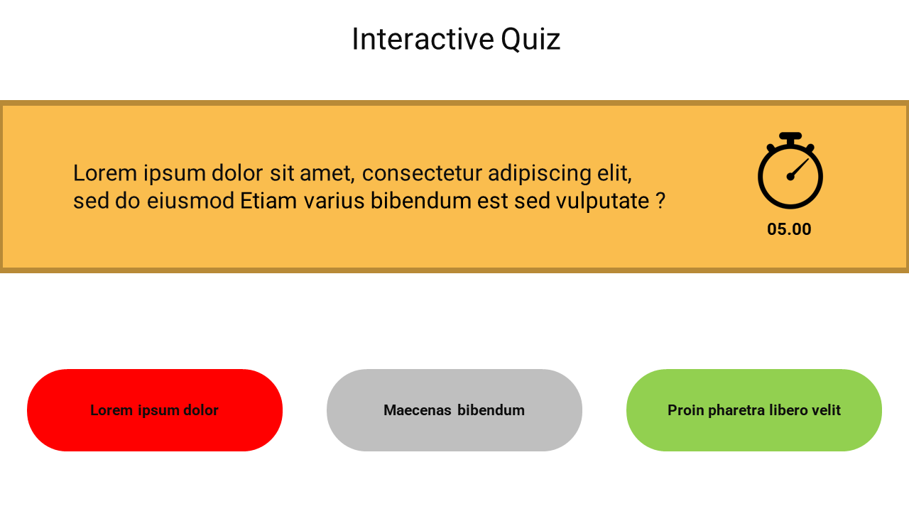 Editable Google Slides & PPT for Interactive Quiz Presentation